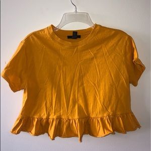mustard yellow crop top